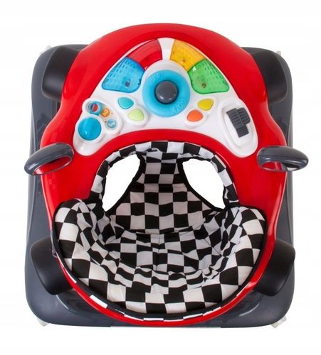 Interaktywny chodzik dla dzieci wyścigówka czerwono czarny na Arena.pl