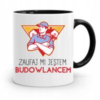 Kubek Czarny Budowlańca Majstra Fachowca Prezent Z Nadrukiem Ze Zdjęciem