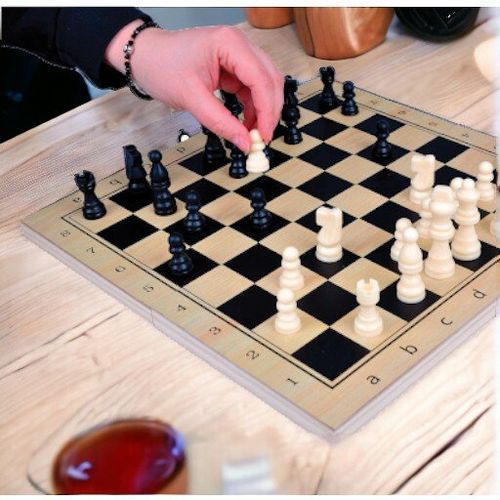 SZACHY DREWNIANE WARCABY TRYKTRAK GRA 3w1 KLASYCZNA PLANSZOWA DUŻE 34CM na Arena.pl