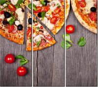 90CM 80 OBRAZ 3 ELEM PIZZA ŚCIENNY