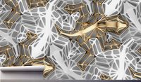 Fototapeta MARMUR METALICZNY ZŁOTY SREBRNY 3D