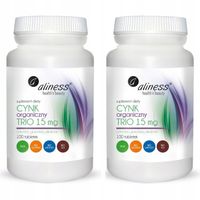 2x CYNK ORGANICZNY TRIO 15 mg 100 tab Odporność Włosy Testosteron | ALINESS