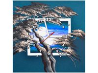 40X40CM ZEGAR LAZUROWY ZACHÓD SŁOŃCA OBRAZ