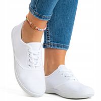 Tenisówki trampki wygodne modne miękkie białe lekkie klasyczne Axim