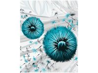 40CM 50CM OBRAZEK ŚCIENNY TURKUSOWE DMUCHAWCE 2 DRUK PŁÓTNO OBRAZ