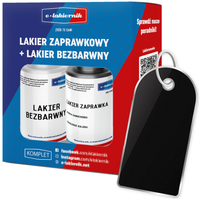 lakier zaprawka + bezbarwny zaprawkowy renault nv676 pearl black