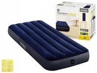 Materac Dmuchany Welurowy Jednoosobowy Łóżko 191x76x25 Intex 64756