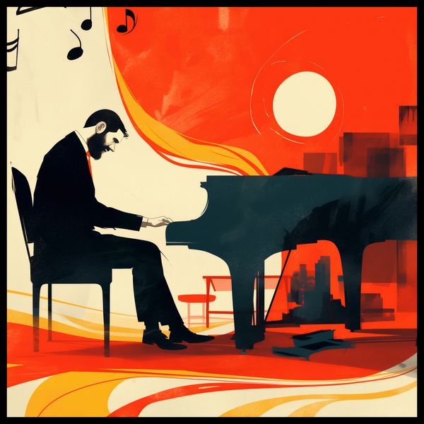Plakat 90x90cm Pianista zdjęcie 2