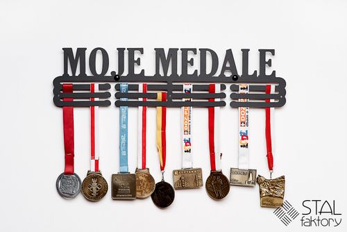 MOJE MEDALE #2 | Wieszak na medale | 60cm | 90szt medali STAL FAKTORY na Arena.pl