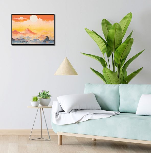 Plakat 55x40cm Świt nad Krainą Ciszych Gór zdjęcie 4