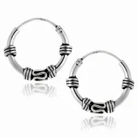 DELIKATNE OKSYDOWANE SREBRNE KOLCZYKI MAŁE KÓŁKA KÓŁECZKA 1.4CM Z OZDOBĄ