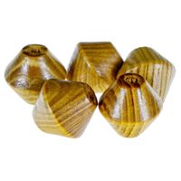 Drewniane koraliki BARYŁKA bączek owal 24x25mm lakier 5szt. brąz jasny