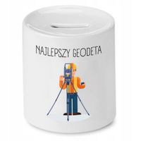 Skarbonka Dla Geodety Najlepszy Geodeta Prezent Z Nadrukiem Ze Zdjęciem