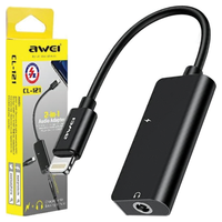 awei adapter cl-121 lightning-lightning/jack 3.5 2w1 czarny/black
