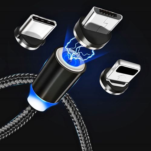 KABEL MAGNETYCZNY 3w1 MICRO TYP-C do IPHONE USB-C na Arena.pl