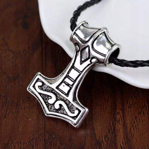Naszyjnik Totem Amulet Mjolnir Thor Odyn Runy Młot na Arena.pl