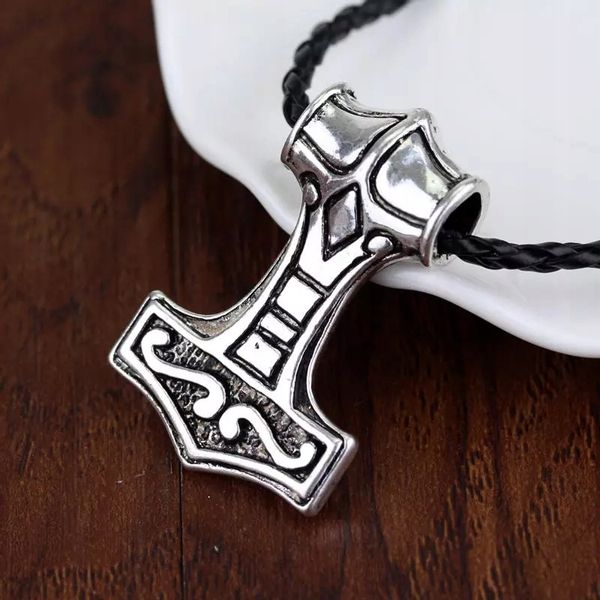 Naszyjnik Totem Amulet Mjolnir Thor Odyn Runy Młot zdjęcie 8