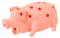 Zabawka dla psa gryzak świnka lateksowa z piszczałką różowa 18cm UNIQ PETS