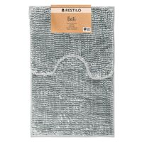 Dywanik łazienkowy mata Bati szary nowoczesny 50x80+40x50