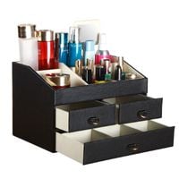 Skórzany Organizer Na Biżuterię - Z Szufladami Czarny 30 20 20