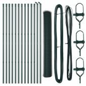 Ogrodzenie z słupkami Zielony 1.4 x 25 m Stal pokryta PCV