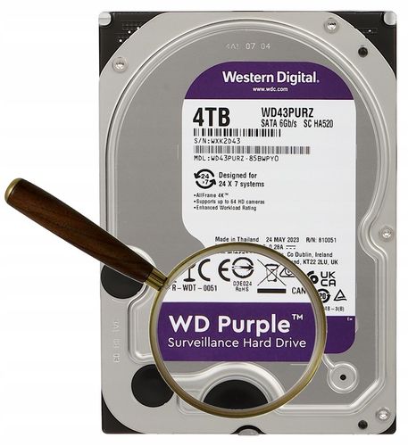 Dysk twardy Western Digital WD Purple WD43PURZ 4TB SATA 3,5" na Arena.pl