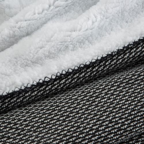 Koc narzuta na łóżko PANDA 150x200 dwustronny baranek czarny biały na Arena.pl