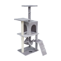 Drapak dla kota legowisko domek wieża budka wysoka szary 125 cm Rebel