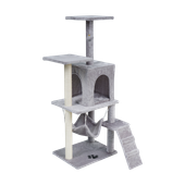 Drapak dla kota legowisko domek wieża budka wysoka szary 125 cm Rebel