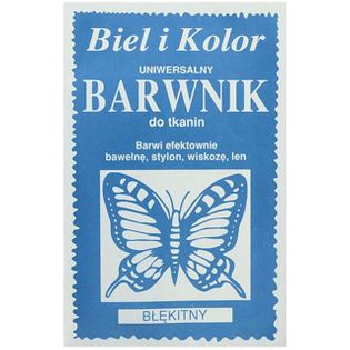 Barwnik do tkanin "Motyl", błękitny, Biel i Kolor, 10 g
