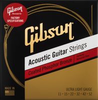 Struny do gitary akustycznej 11-52 Phosphor Bronze Coated Gibson SAG-CPB11