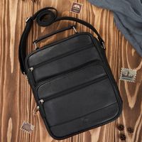 torba męska na ramię listonoszka skórzana czarna d