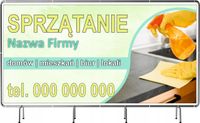 BANER REKLAMOWY 130x80 cm plandeka duży wybór różne wzory SPRZĄTANIE