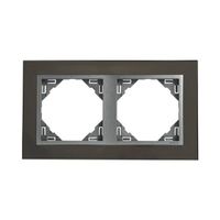 Efapel metallo ramka 2-krotna nikiel grafit 90920 kqs