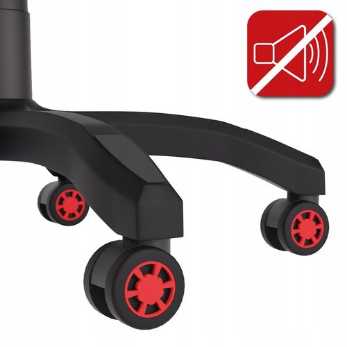 FOTEL GAMINGOWY CYBER CHAIRS X-LOGIC RED - BIUROWY na Arena.pl