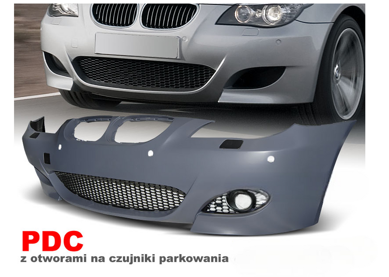 BMW E60 07-10 Zderzak Przedni M5 STYLE PDC zdjęcie 2
