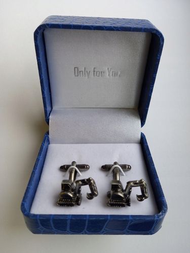 Tytanowe spinki do mankietów Koparka Buldożer na Arena.pl