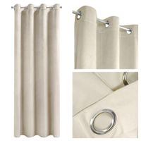 Zasłona gotowa na przelotkach Eurofirany 140X250 MELANIE beż jasny