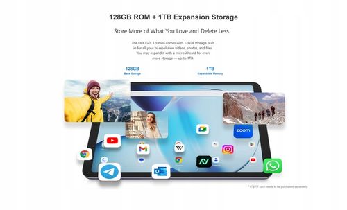 DOOGEE T20MINI Tablet 9GB/128GB 8.4" 2K WIFI OTG 5060 mAh 4G LTE Android 13 na Arena.pl