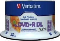 DVD+R Verbatim 8.5GB X8 Double Layer Print (50 Spindle)