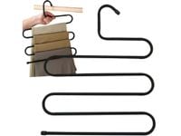 Wieszak na spodnie do szafy garderoby ręczniki na 5 par uniwersalny czarny