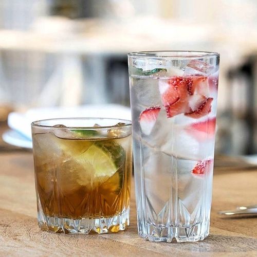 6x SZKLANKI WYSOKIE DO DRINKÓW NAPOJÓW WODY 330ML TRWAŁE ZESTAW SZKLANEK na Arena.pl