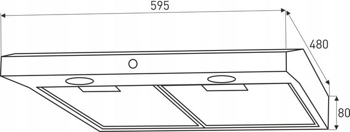 Okap kuchenny podszafkowy Modo 60 CZARNY zdjęcie 6