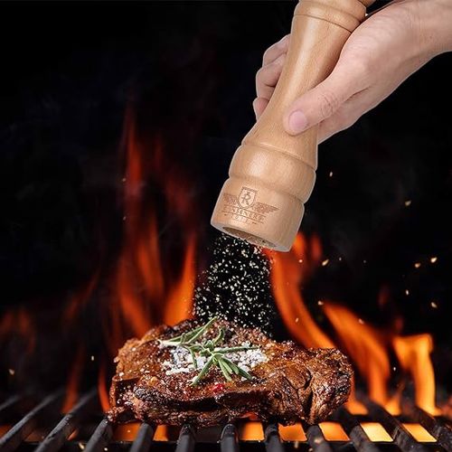 Młynek do pieprzu soli z drewna bukowego 32cm 2szt na Arena.pl