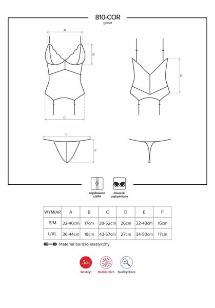 810-Cor Gorset Biały S/M zdjęcie 6