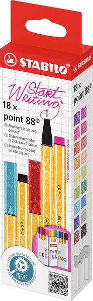 CIENKOPIS STABILO POINT 88 18 SZTUK ZIG-ZAG zdjęcie 3