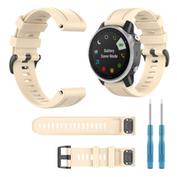 Pasek do Garmin Fenix 5s / 6s / 7s / 7s Solar bransoleta opaska beżowy 20mm