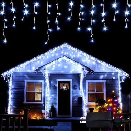 LAMPKI SOPLE 500 LED KURTYNA 13,2M ZEWNĘTRZNE WEWNĘTRZNE zimny biały na Arena.pl