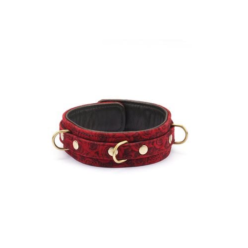 kinbaku ukiyoe red rosy leather collar and leash liebe seele na Arena.pl