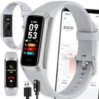SMARTWATCH WATCH ZEGAREK SREBRNY C60 Opaska FIT SMARTBAND Pulsometr iOS ANDROID AMOLED PULS